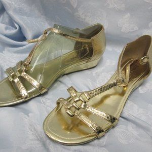 ENZO ANGIOLINI GOLD SANDLES